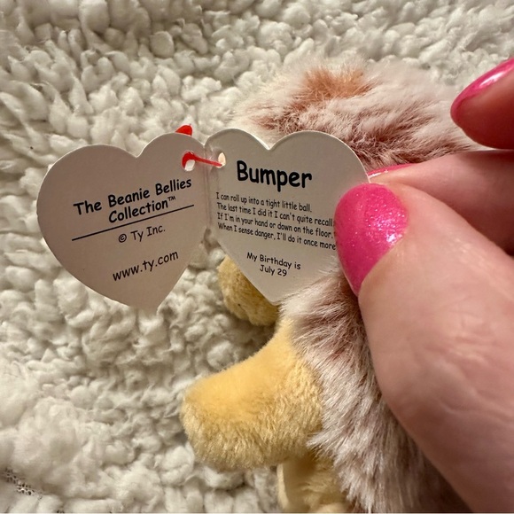 Ty Plush Hedgehog “Bumper” Bag Charm Key Chain NWT - Picture 6 of 14